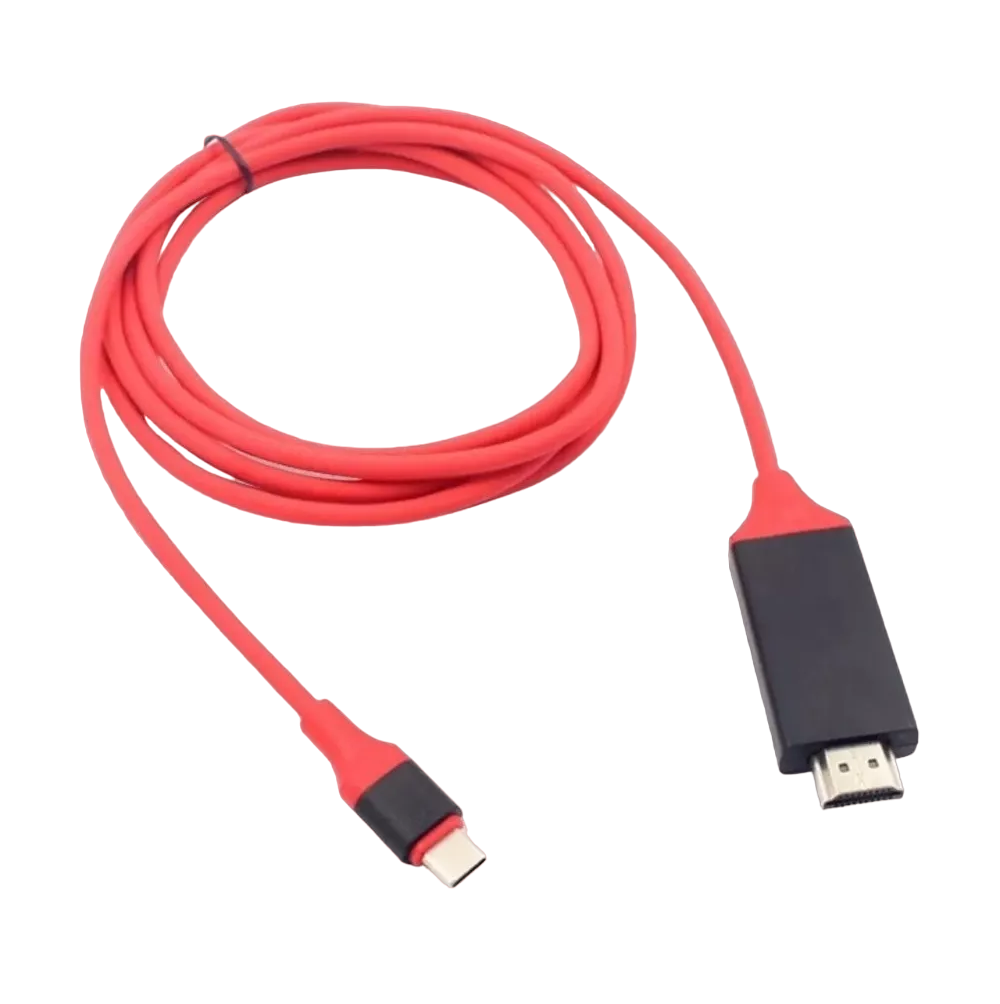 Foto 2 pulgar | Cable Adaptador Usb Tipo C A Hdmi 4k 2 M Rojo