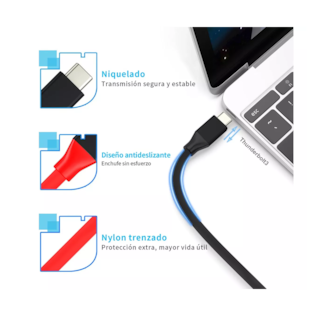 Foto 2 | Cable Adaptador 4K Lab.G USB-C a HDMI Rojo 2 m