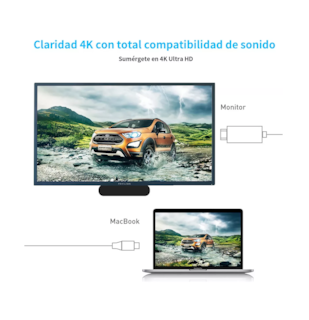 Foto 3 | Cable Adaptador 4K Lab.G USB-C a HDMI Rojo 2 m