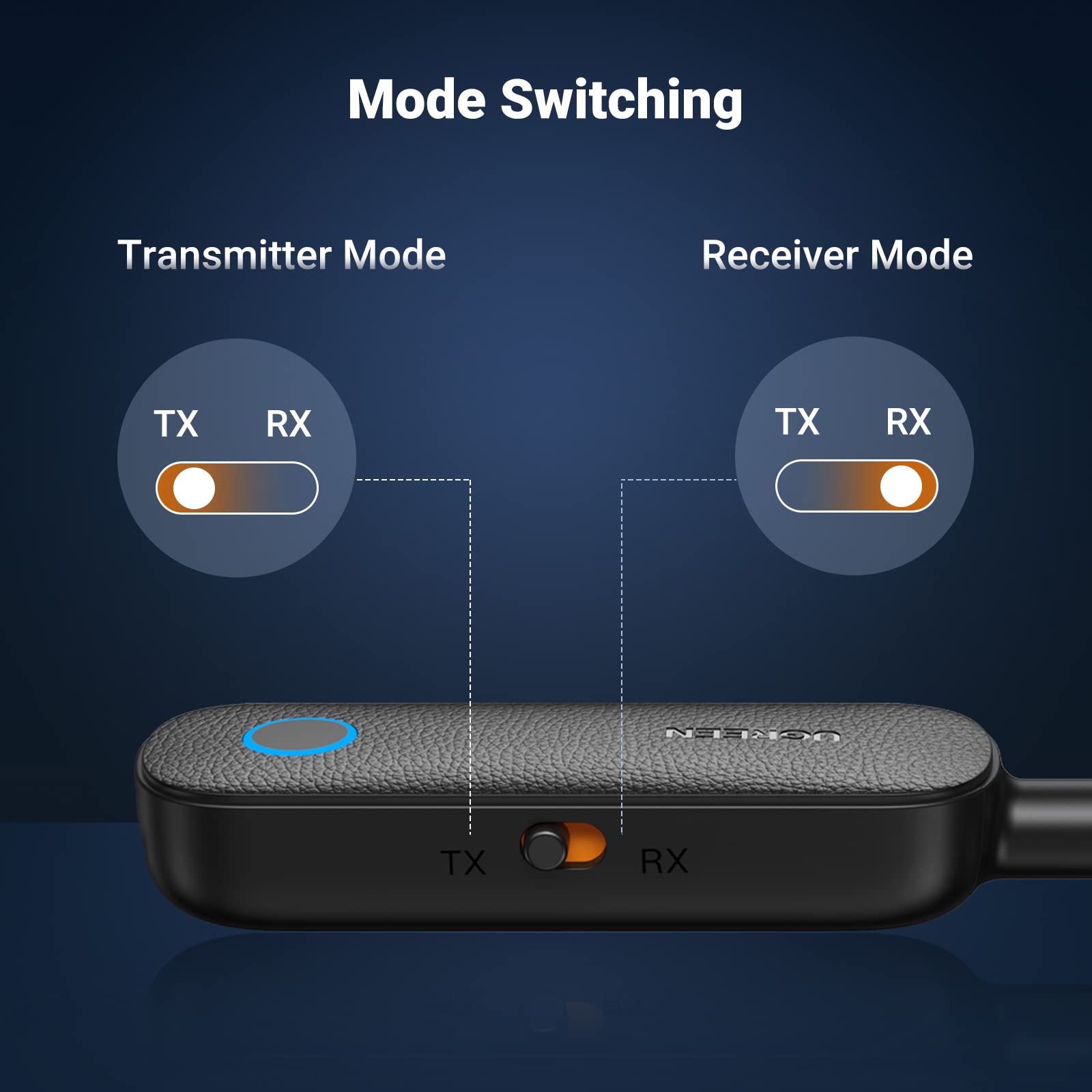 Foto 3 | Transmisor Y Receptor Bluetooth 5.0 Ugreen 2 En 1 Con Cable - Venta Internacional.