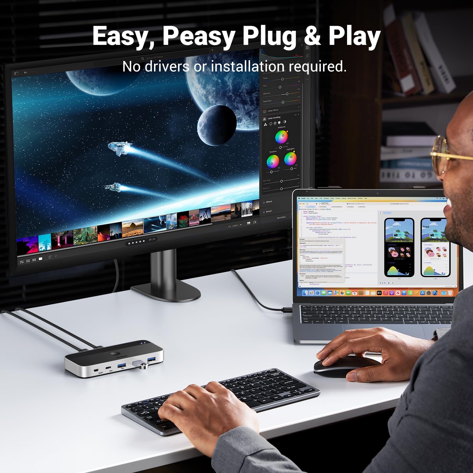 Foto 7 pulgar | Conmutador Usb Ugreen Usb 3.0 De 4 Puertos Para 2 Ordenadores Con Cables - Venta Internacional