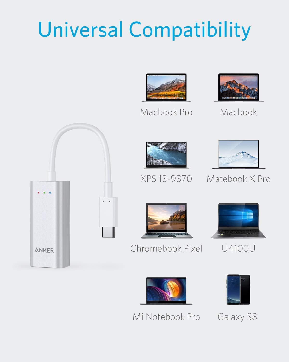 Foto 8 pulgar | Adaptador Usb C a Gigabit Ethernet Anker Portátil - Venta Internacional