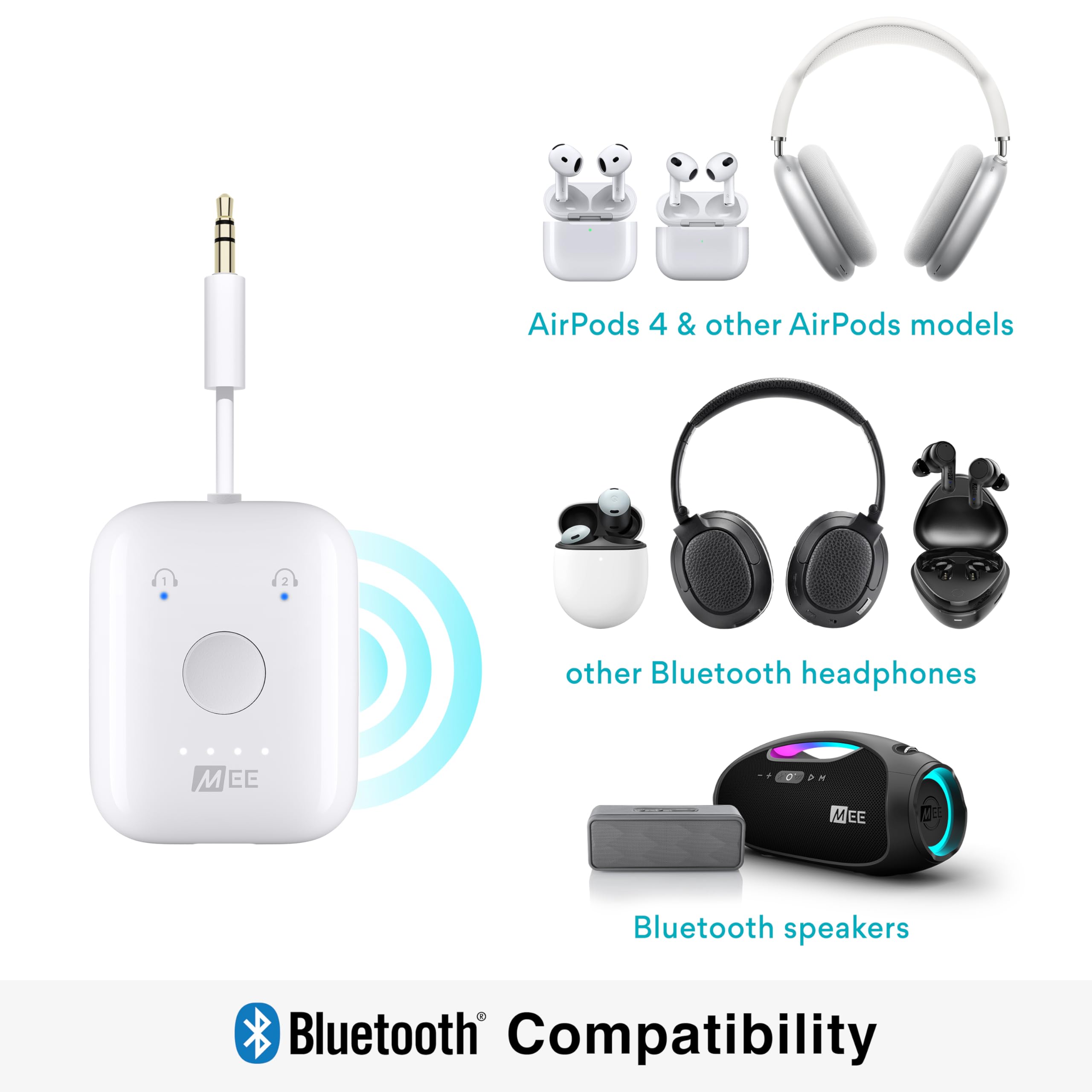 Foto 6 pulgar | Transmisor De Audio Inalámbrico Bluetooth Mee Audio Connect Air - Venta Internacional.