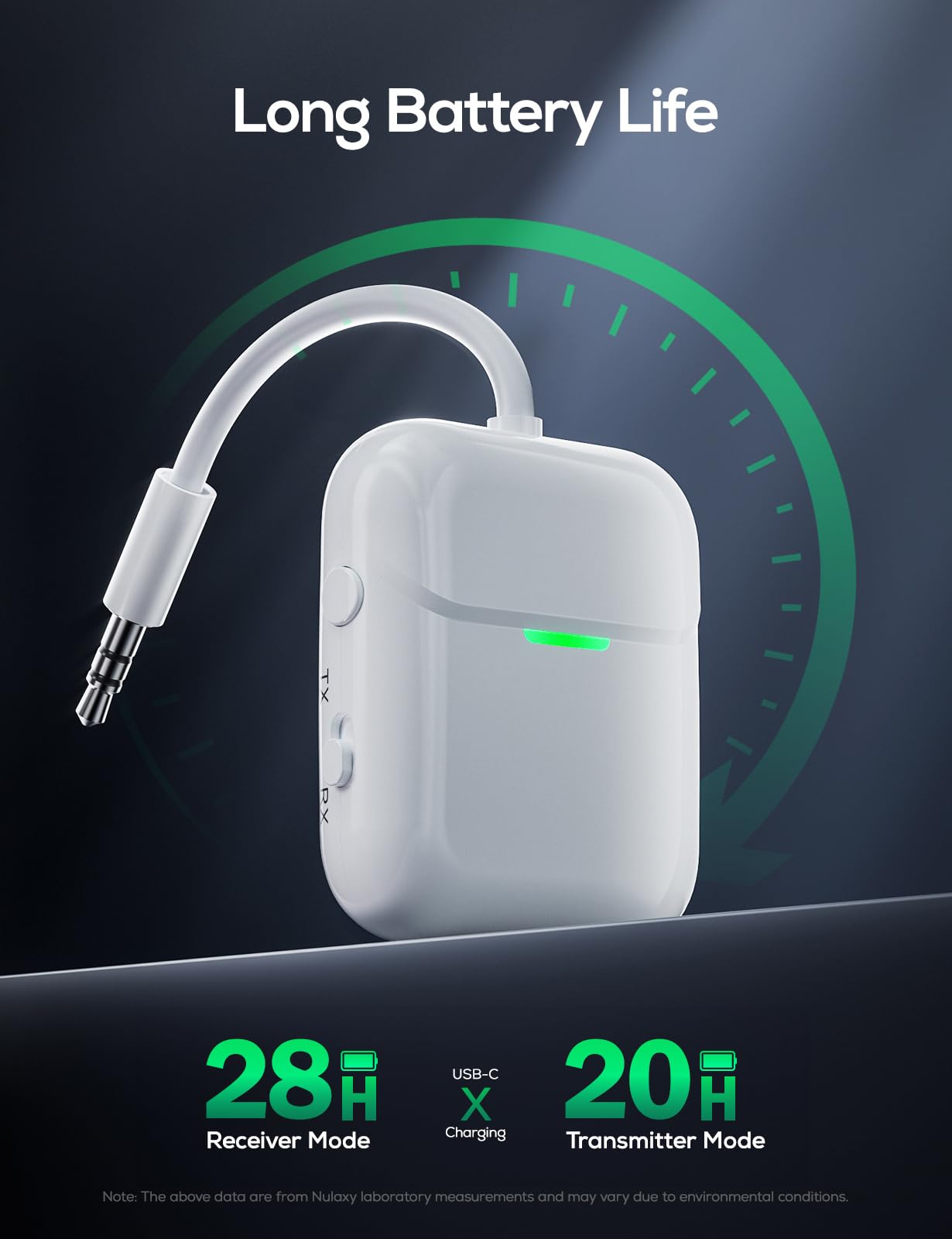 Foto 6 pulgar | Transmisor-receptor De Audio Inalámbrico Nulaxy Air Para Airpods - Venta Internacional.