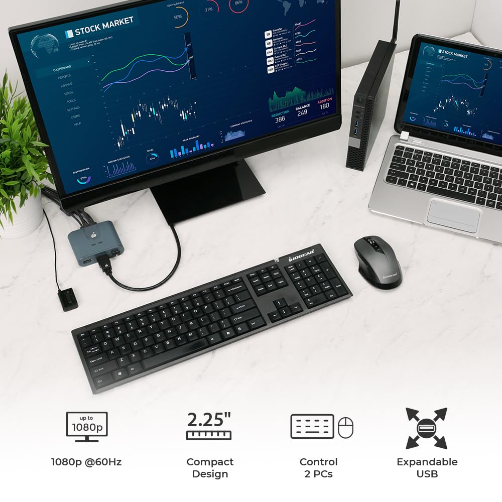 Foto 4 pulgar | Conmutador Kvm Iogear Gcs32hu De 2 Puertos Hdmi Usb 1080p/1920x1200 - Venta Internacional.