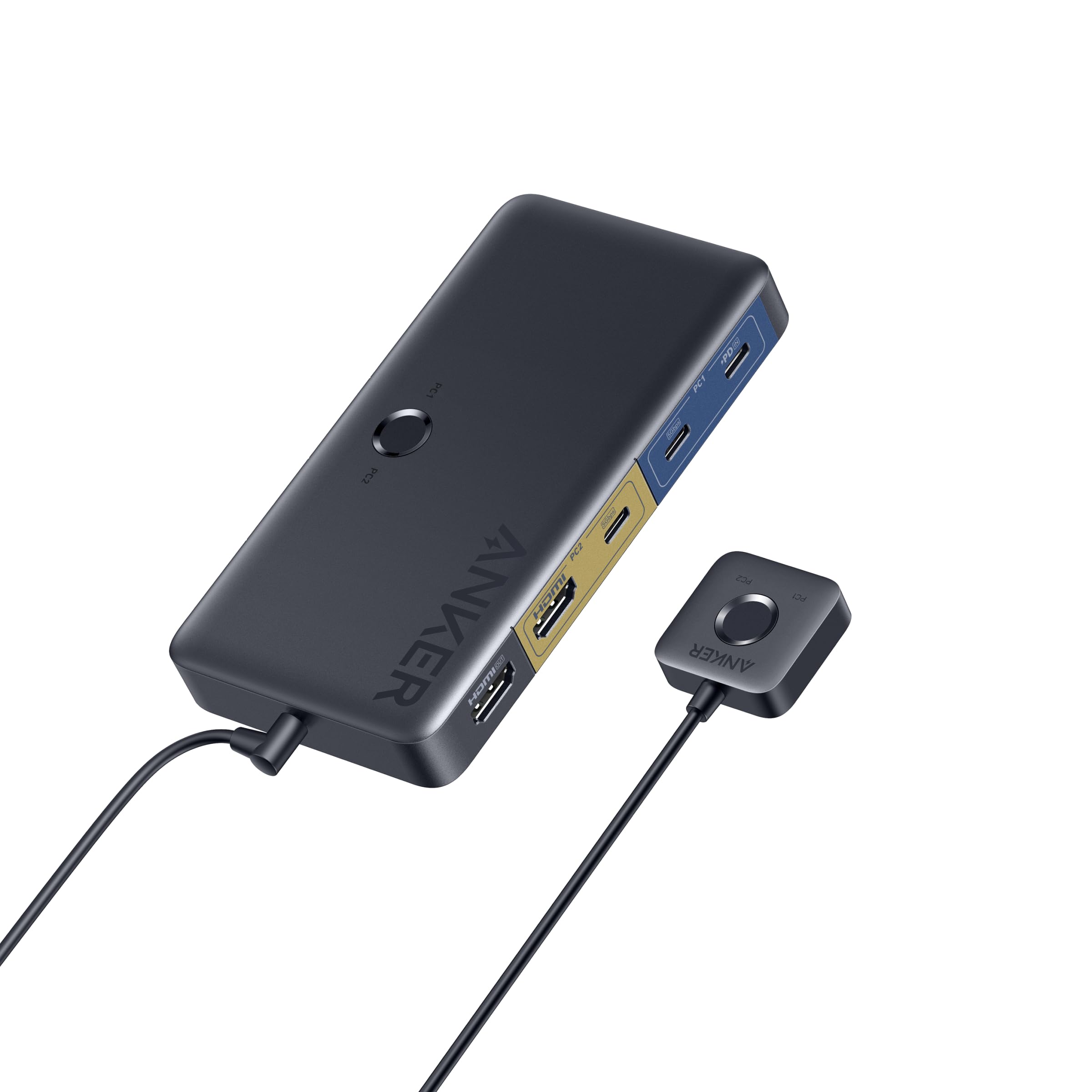 Conmutador Kvm Anker Usb 3.0 Hdmi 5 Puertos 4k @60hz Con Cables - Venta Internacional.