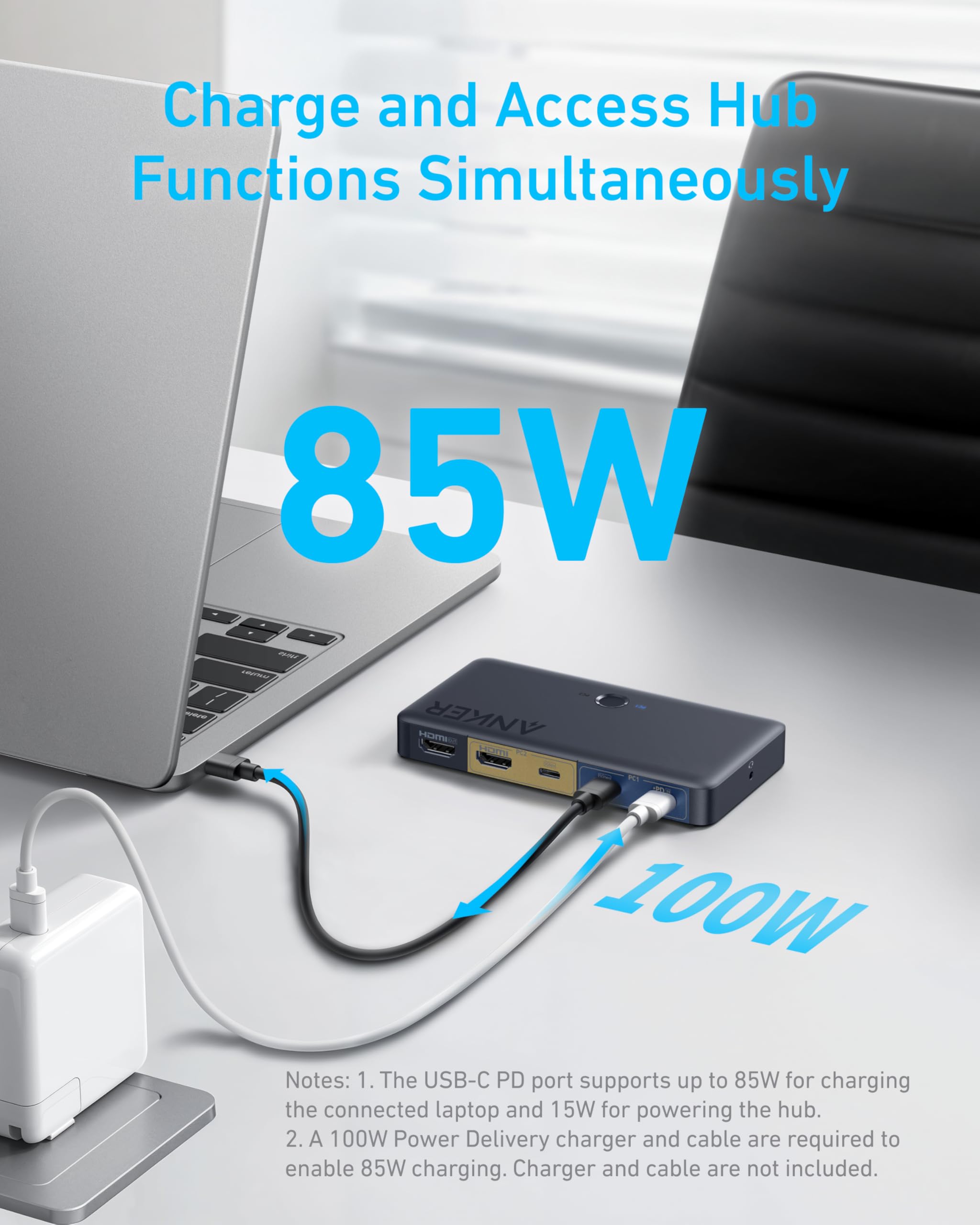 Foto 6 pulgar | Conmutador Kvm Anker Usb 3.0 Hdmi 5 Puertos 4k @60hz Con Cables - Venta Internacional.