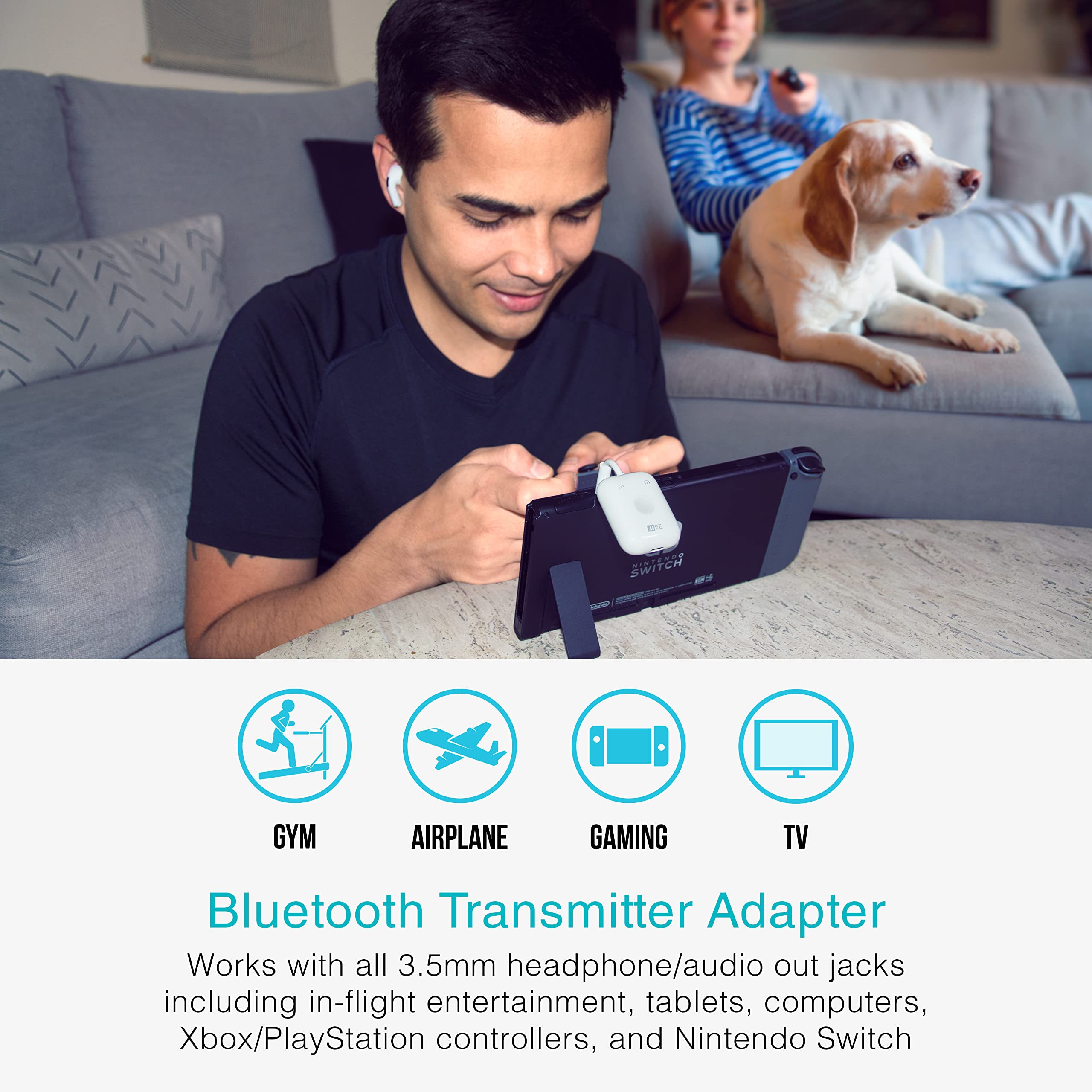 Foto 3 | Adaptador Transmisor De Audio Inalámbrico Bluetooth Mee Audio Connect Air - Venta Internacional.
