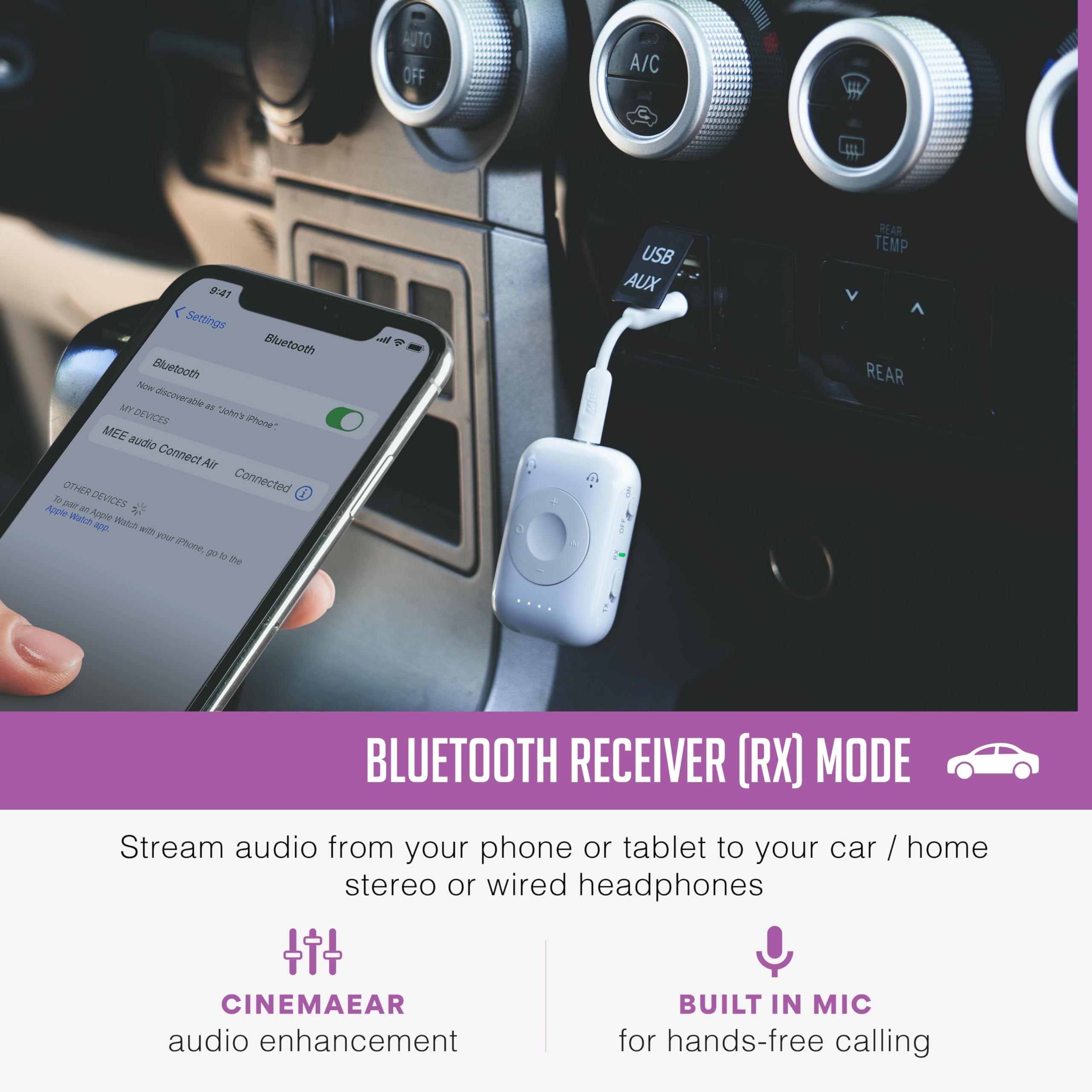 Foto 5 pulgar | Transmisor Y Receptor De Audio Inalámbrico Bluetooth Mee Audio Connect Air Pro - Venta Internacional.
