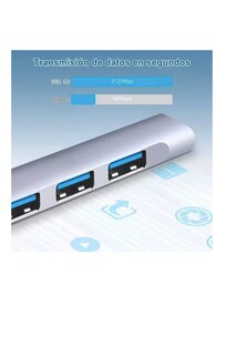 Foto 2 | 2 Piezas Adaptador Usb Y Tipo-c Hub Adaptador Multipuerto Slim 4 Puerto Xtellar Hdmi 3.0 Y Tipoc Multi Usb Hub Y Hub
