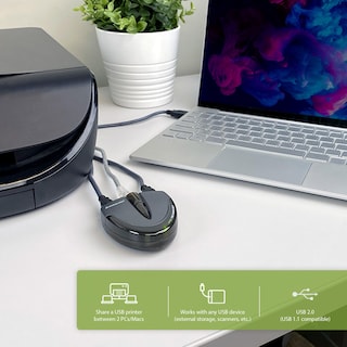 Foto 3 | Conmutador Usb 2.0 Iogear Gub231 De 2 Puertos Con Control Automático/manual - Venta Internacional.