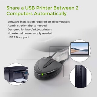 Foto 4 | Conmutador Usb 2.0 Iogear Gub231 De 2 Puertos Con Control Automático/manual - Venta Internacional.
