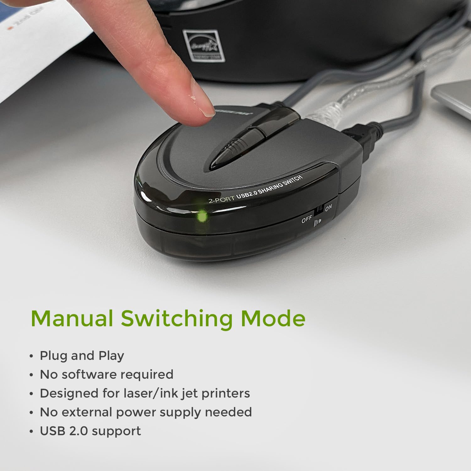 Foto 5 | Conmutador Usb 2.0 Iogear Gub231 De 2 Puertos Con Control Automático/manual - Venta Internacional.