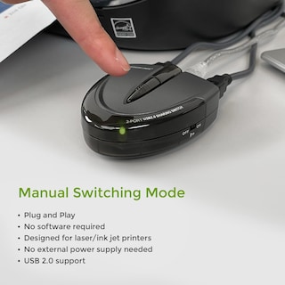 Foto 5 | Conmutador Usb 2.0 Iogear Gub231 De 2 Puertos Con Control Automático/manual - Venta Internacional.