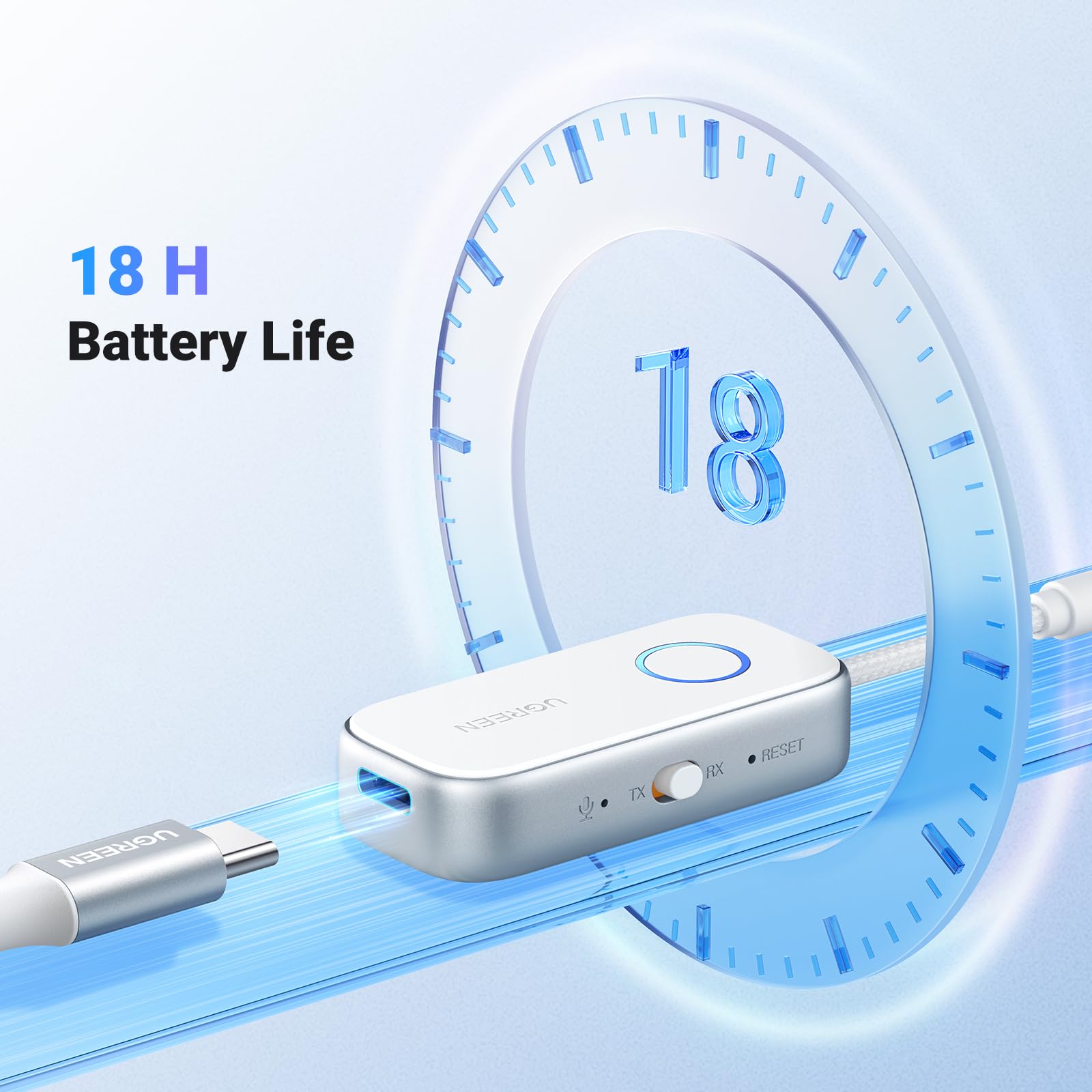 Foto 5 | Transmisor-receptor Bluetooth 5.4 Ugreen Airplane Travel - Venta Internacional.