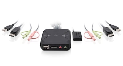 Foto 1 | Conmutador Kvm Iogear Usb Displayport 4k De 30 Hz Con Hub Usb De 2 Puertos - Venta Internacional.