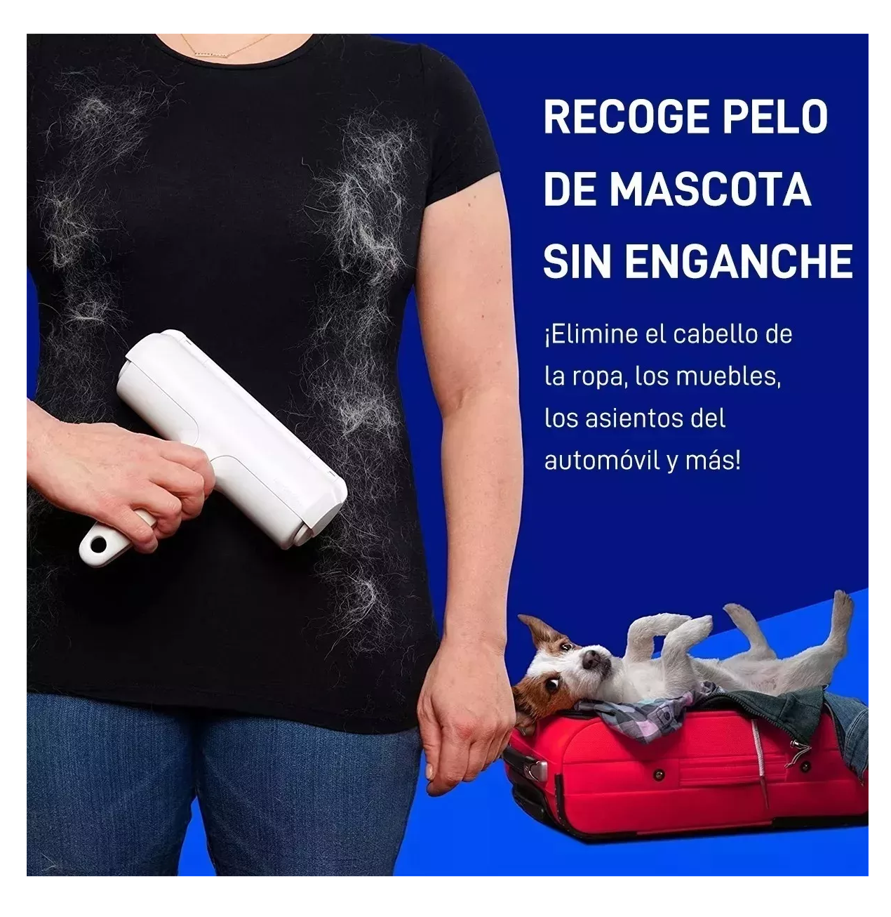 Foto 4 pulgar | Rodillo Quita Pelusa Pelo Removedor Mascota Alfombra Muebles Blanco