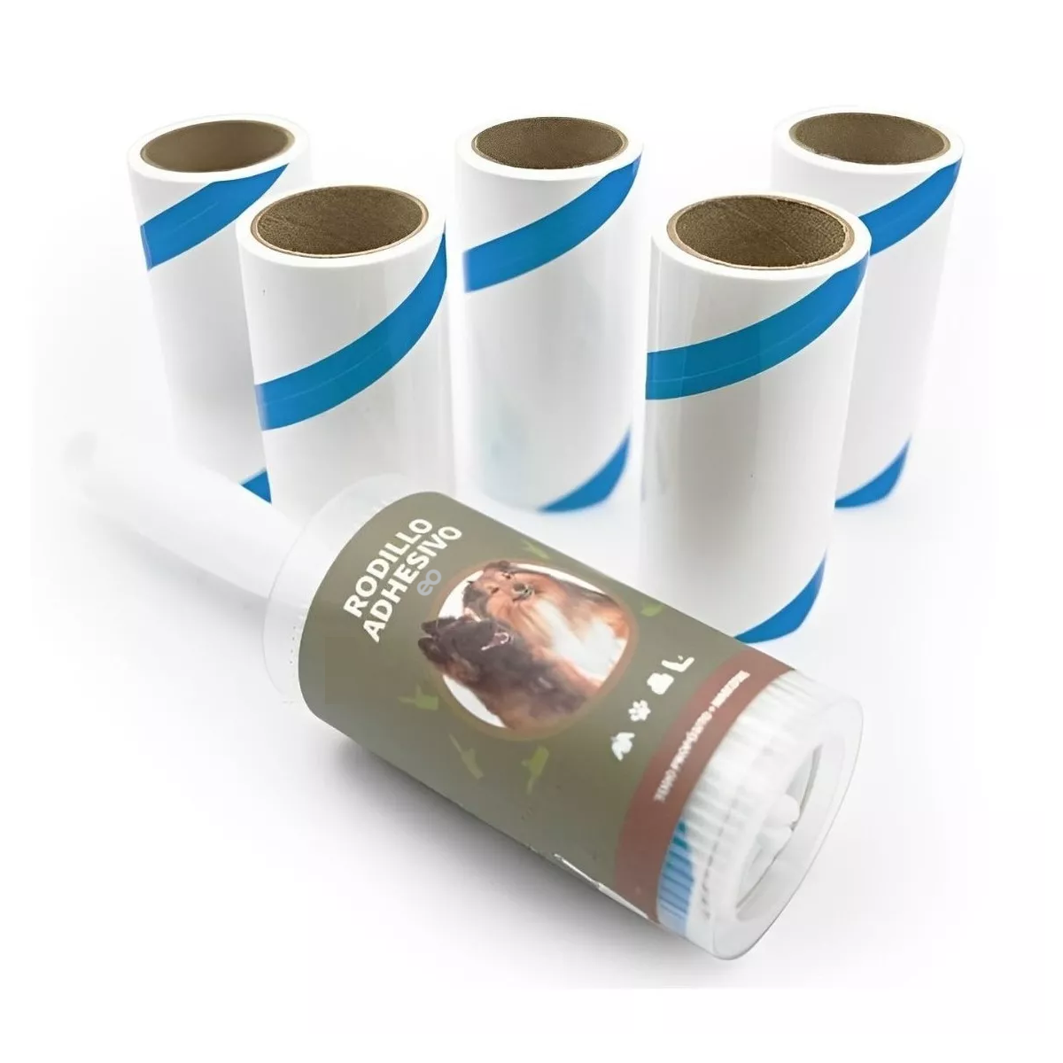 Rollo Quita Pelusa + 5 Repuestos Adhesivo Eo Safe Imports Esi-14145-1 Blanco