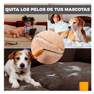 Foto 4 | Cepillo Removedor Quita Pelo Pelusa Mascotas Alfombra Sillón Belug Amarillo
