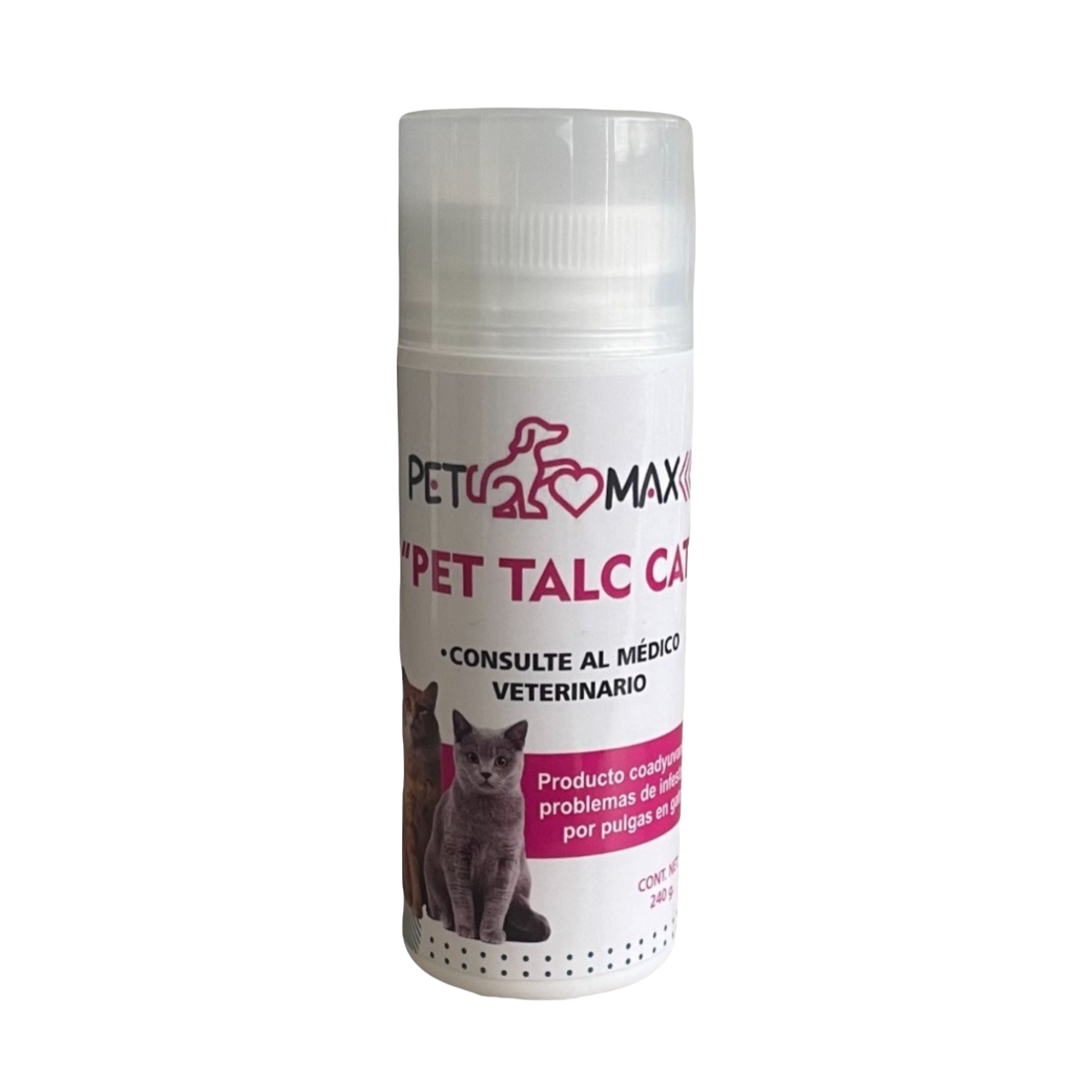 Talco Para Gato Terriomax TALCCAT Anti Pulgas y Garrapatas 240 Gramos