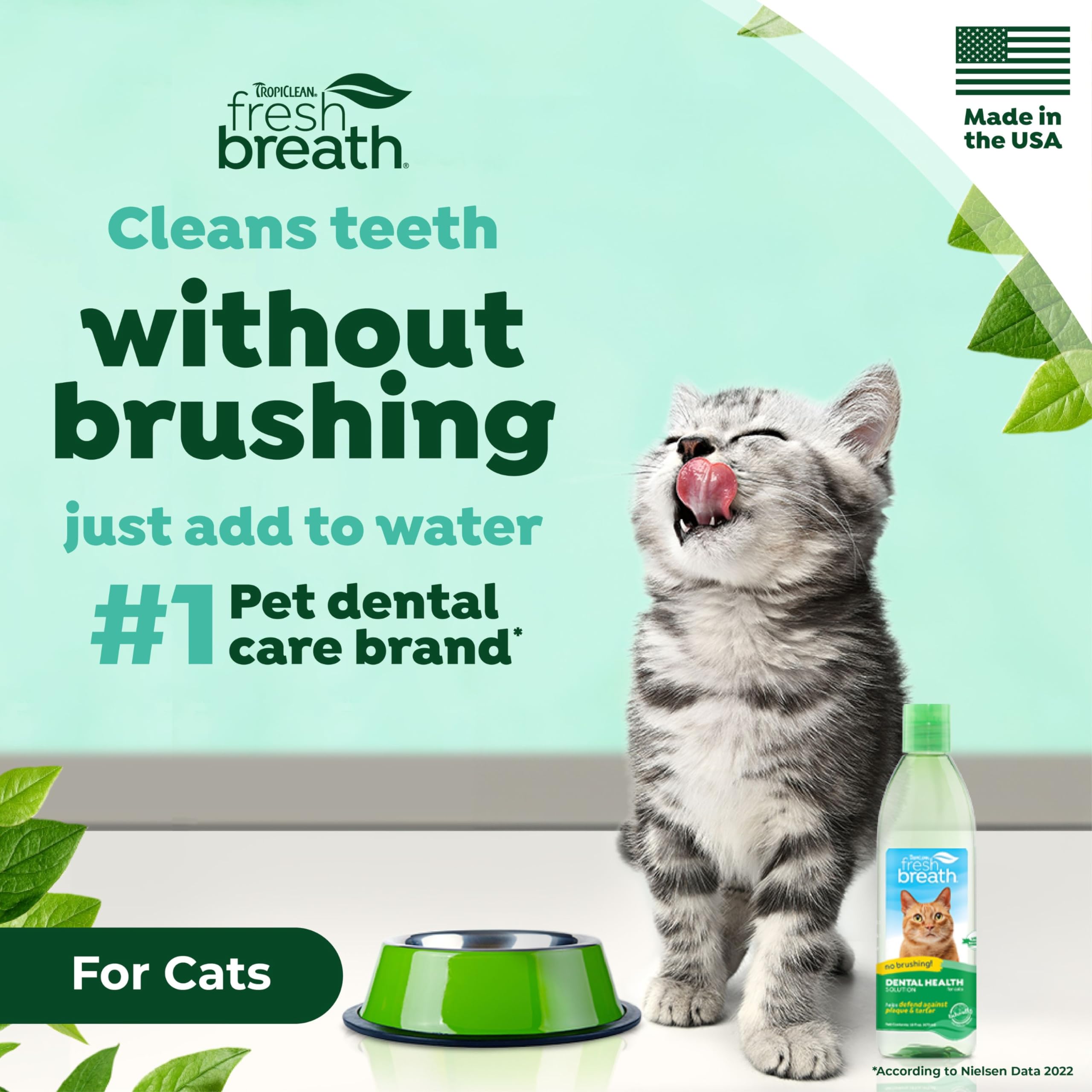 Foto 3 pulgar | Aditivo De Agua Para El Cuidado Bucal Tropiclean Fresh Breath Para Gatos - Venta Internacional.