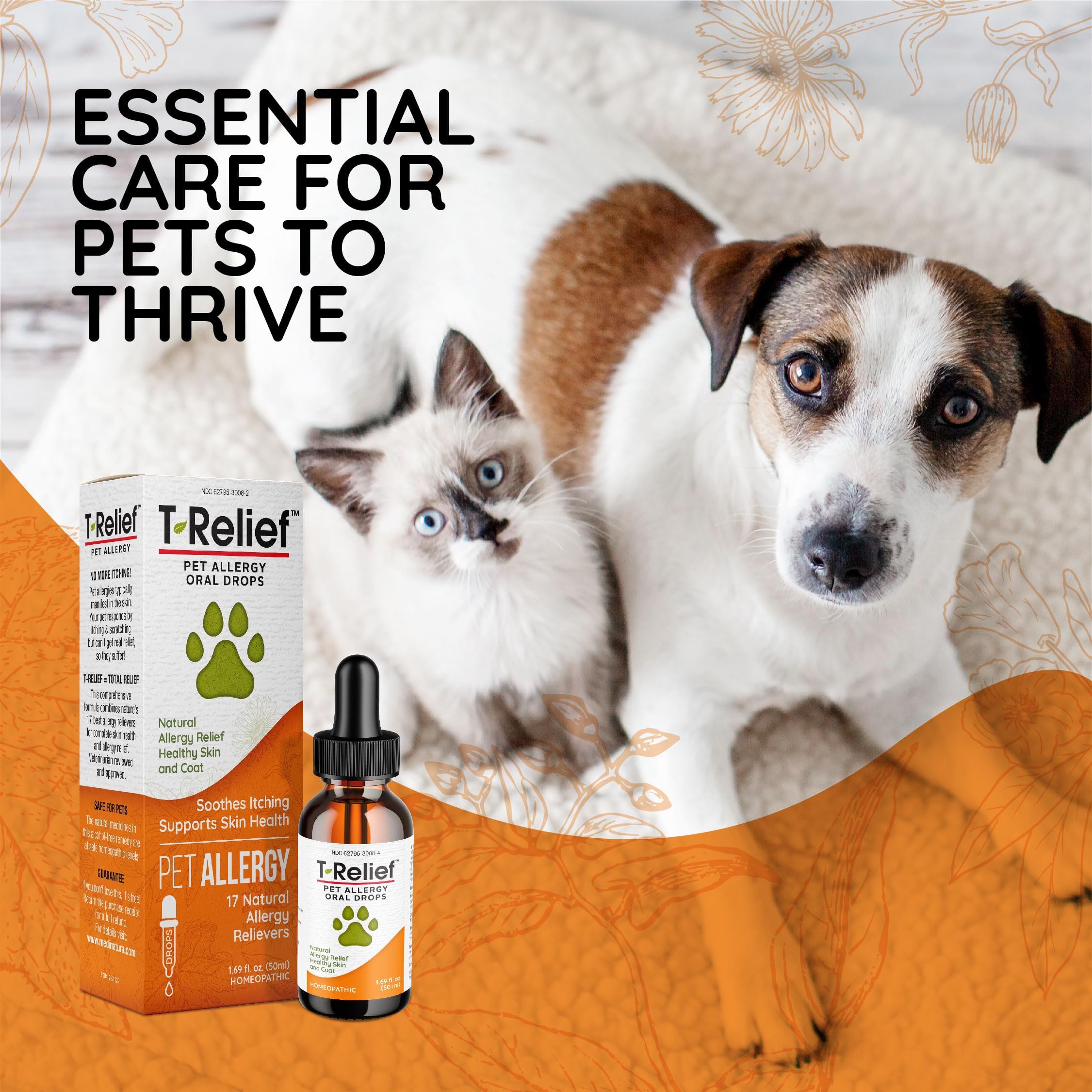Foto 7 | Gotas Antialérgicas Medinatura T-relief Para Perros Y Gatos - Venta Internacional.