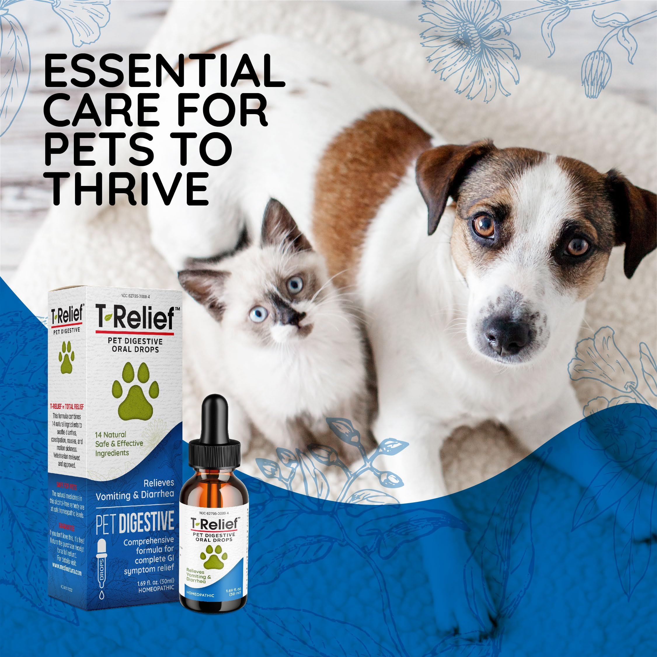 Foto 7 | Gotas Para Aliviar La Digestión Medinatura T-relief Pet 50 Ml - Venta Internacional.