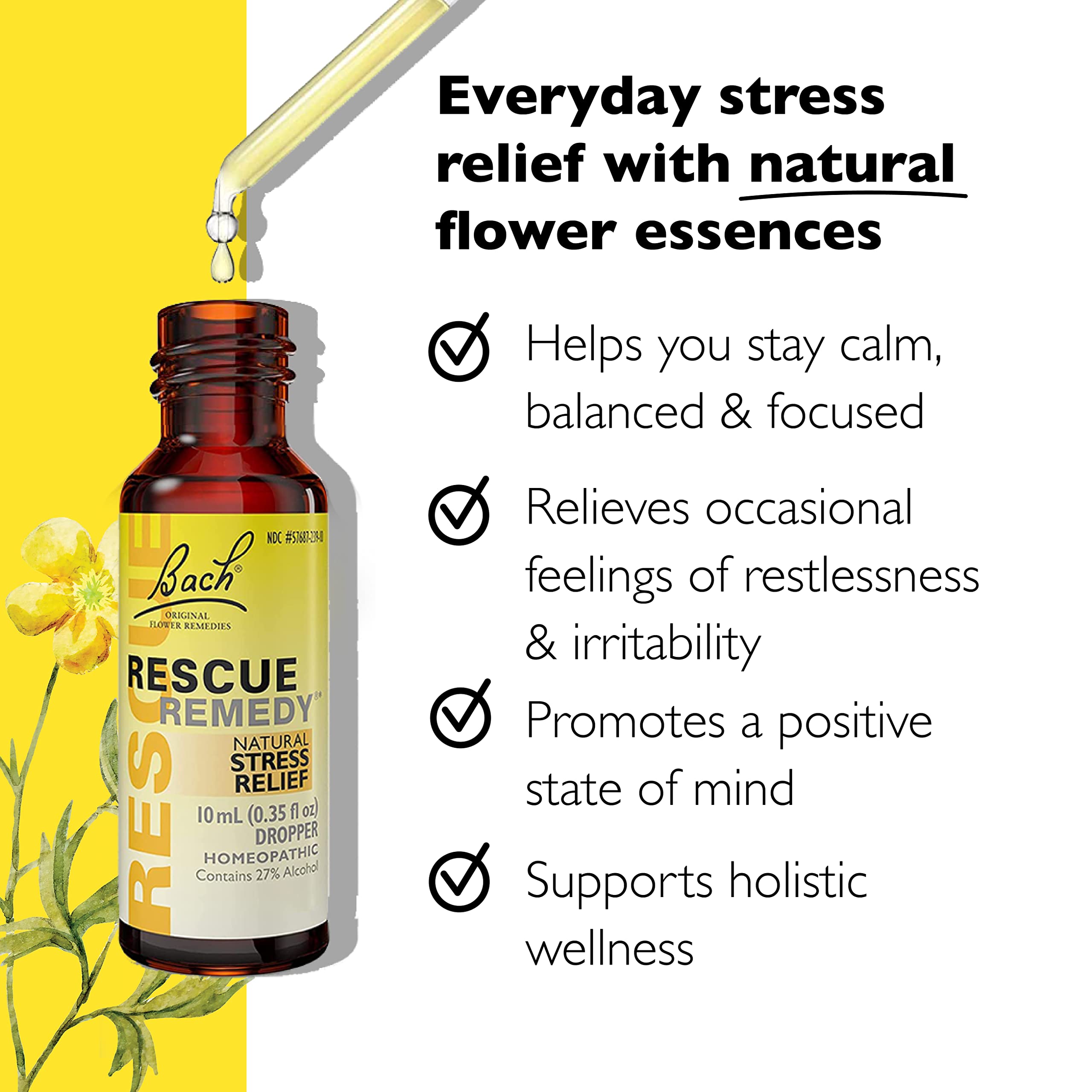 Foto 3 pulgar | Stress Relief Bundle Rescue Remedy Gotero De 10 Ml Para Mascotas Y Personas - Venta Internacional.