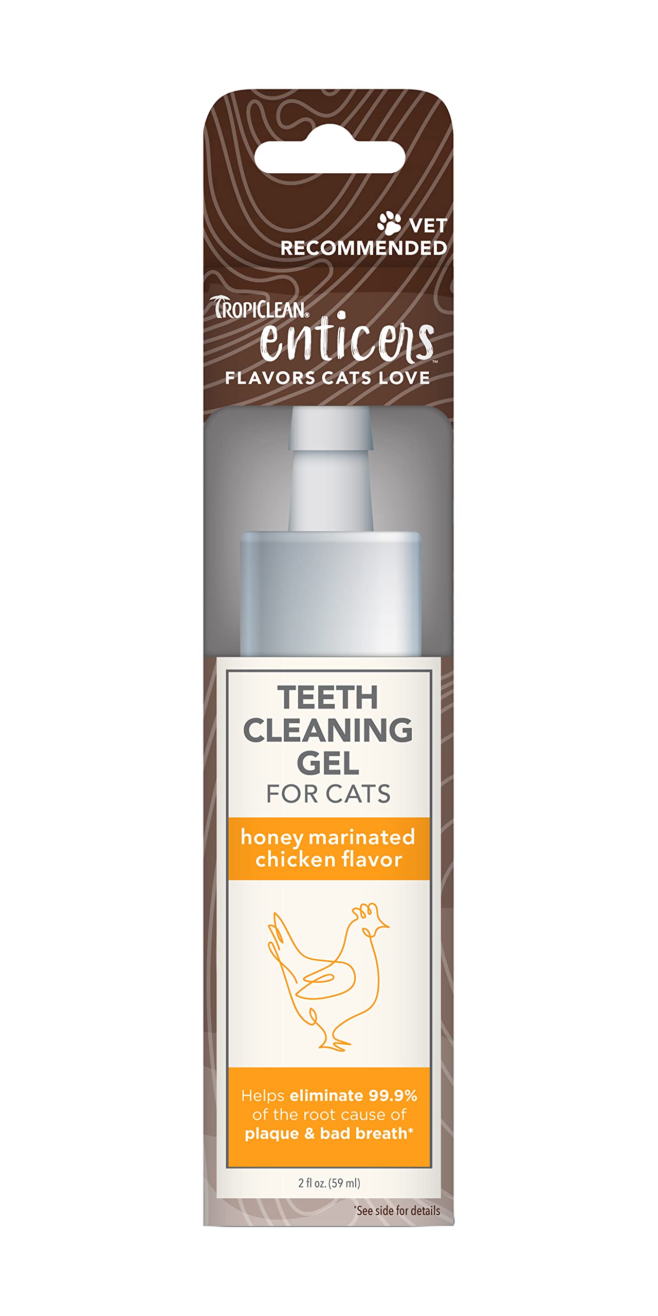 Foto 2 pulgar | Gel Limpiador Dental Tropiclean Enticers Honey Chicken 60 Ml - Venta Internacional.