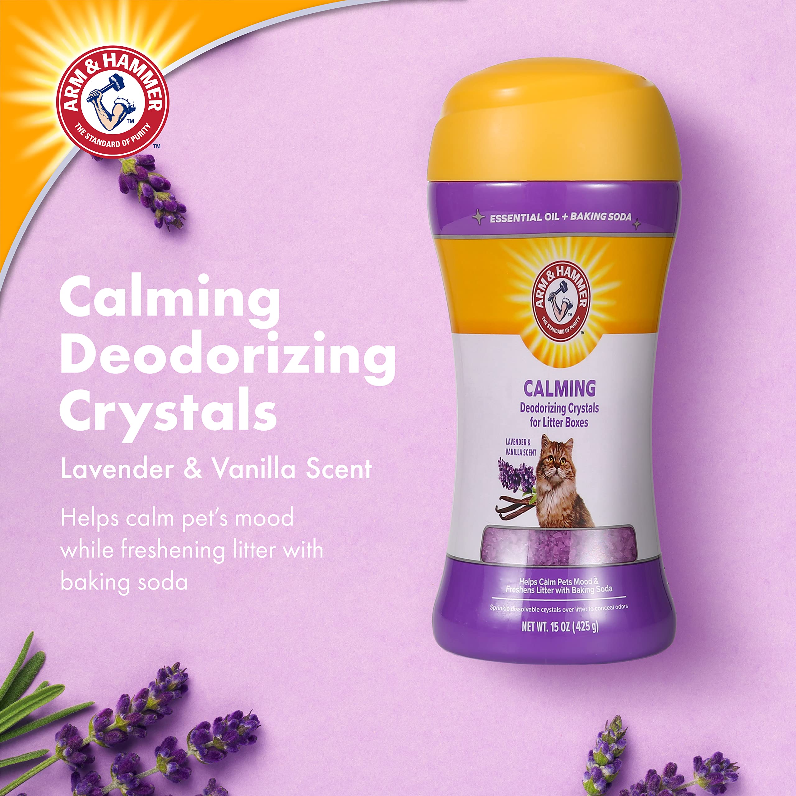 Foto 3 pulgar | Desodorizador Cat Crystal Arm & Hammer, 450 Ml, Lavanda Y Vainilla - Venta Internacional.