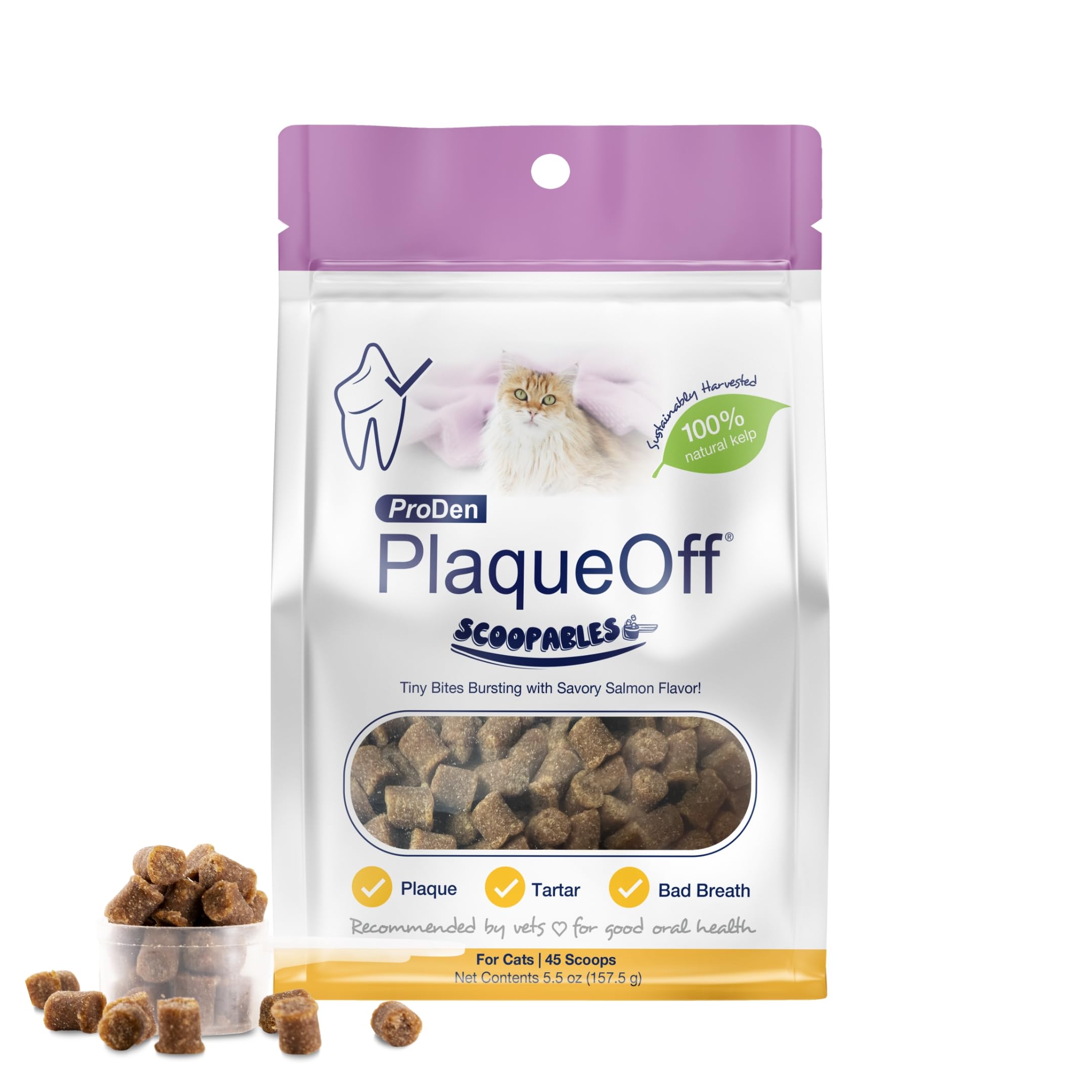 Foto 2 pulgar | Dental Bites Proden Plaqueoff, Cucharas, Salmón Para Gatos De 45 Años - Venta Internacional.