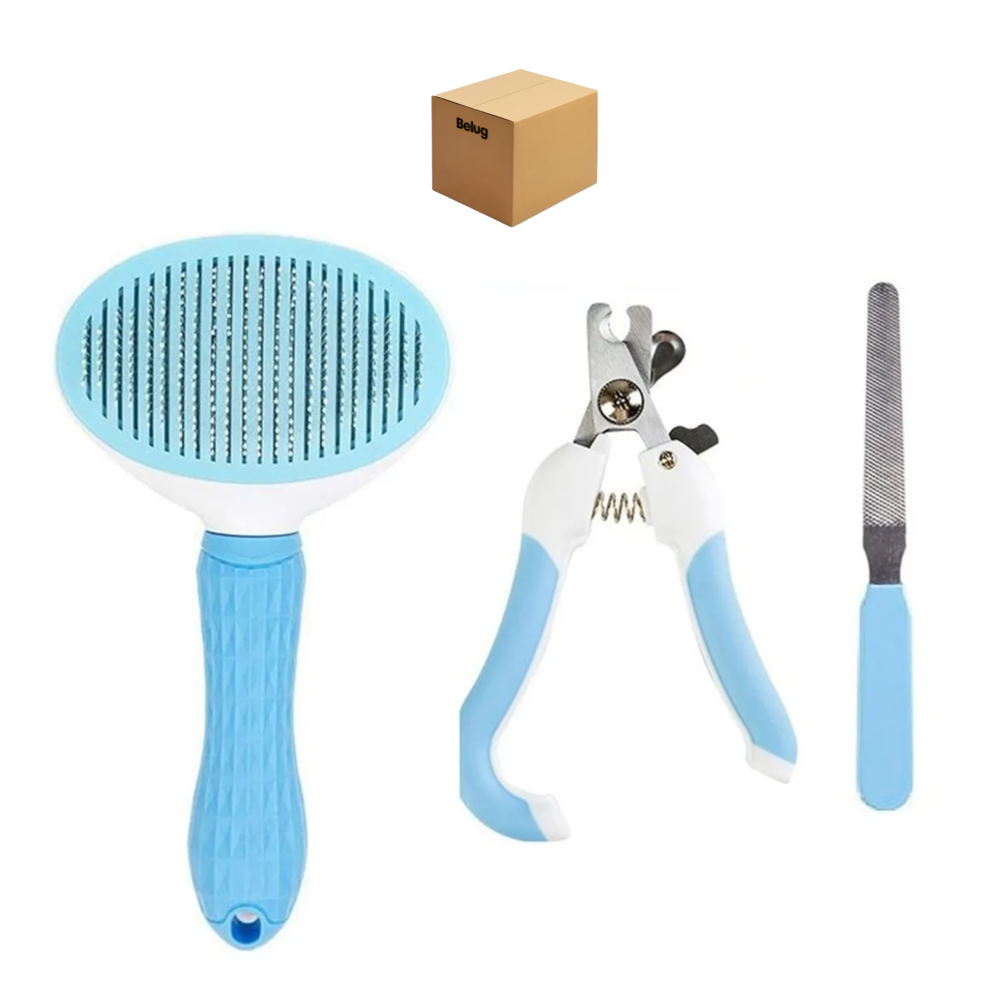 Foto 2 pulgar | Kit De Aseo Macotas 3pz Belug  Azul Blanco