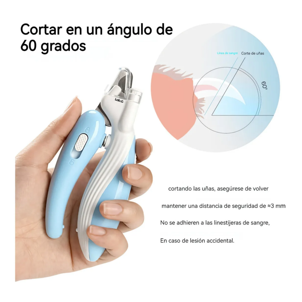 Foto 3 pulgar | Corta Uñas Mascota Lab.g  Azul Blanco