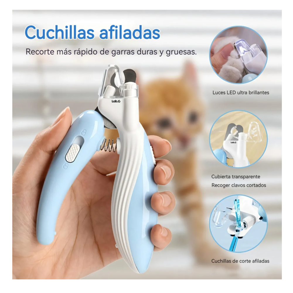 Foto 5 pulgar | Corta Uñas Mascota Lab.g  Azul Blanco
