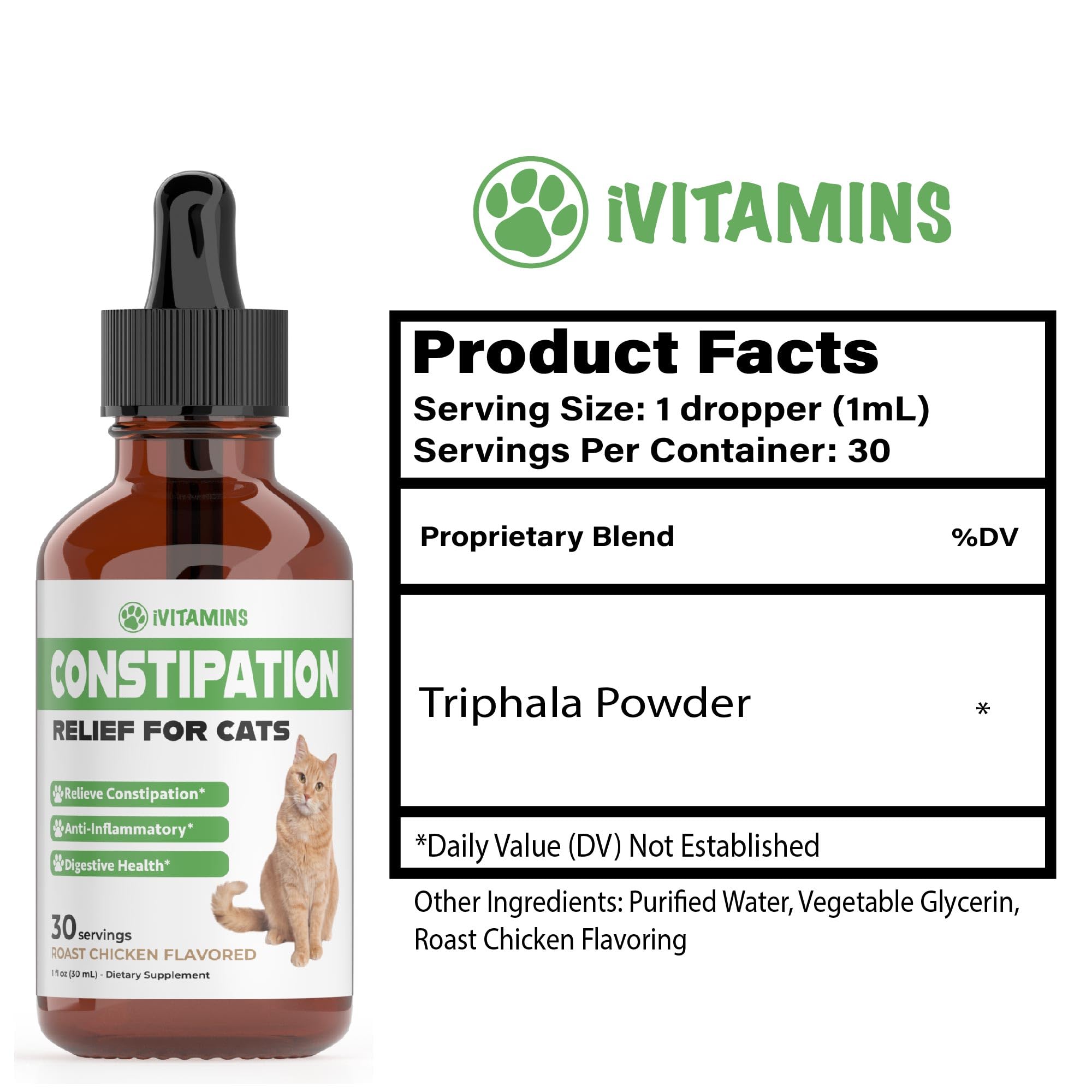 Foto 3 pulgar | Tintura Totalmente Natural Para Aliviar El Estreñimiento De Gatos  30 Ml - Venta Internacional.