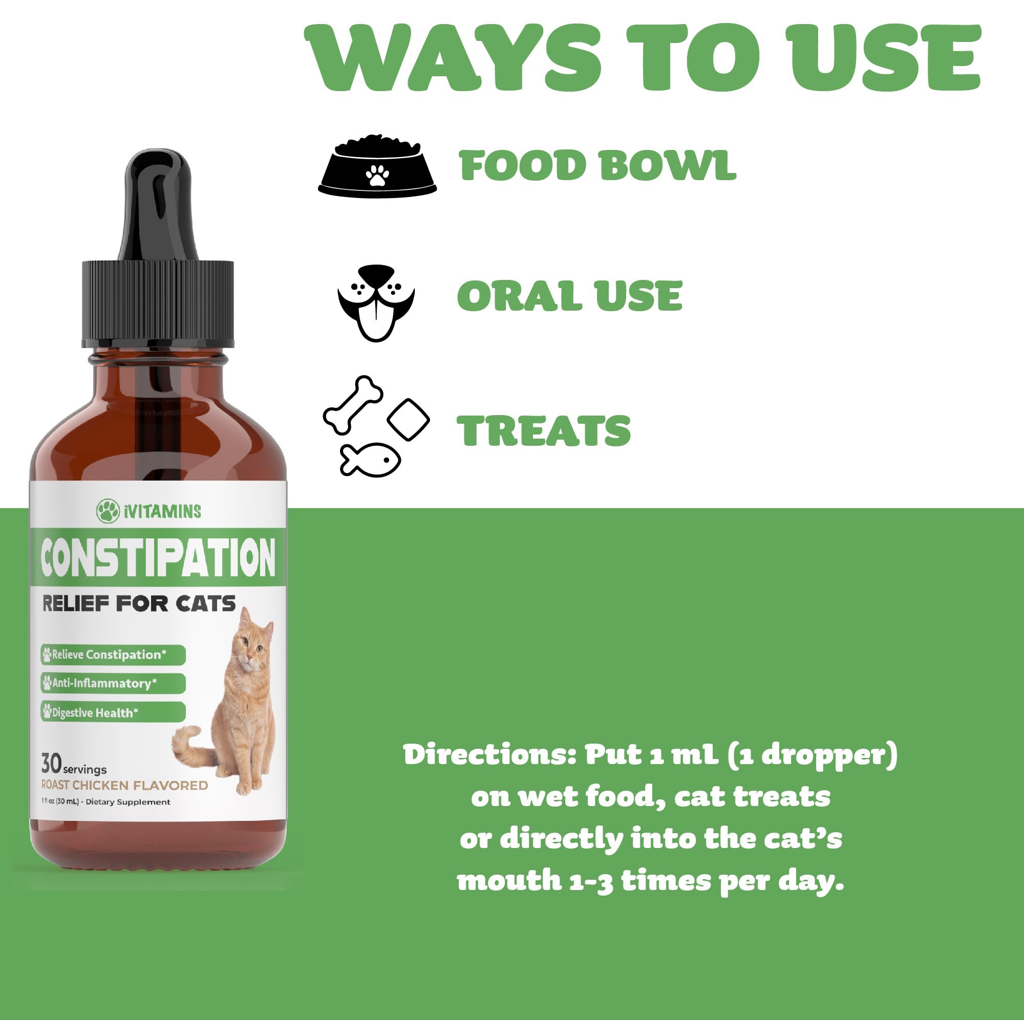 Foto 6 | Tintura Totalmente Natural Para Aliviar El Estreñimiento De Gatos  30 Ml - Venta Internacional.