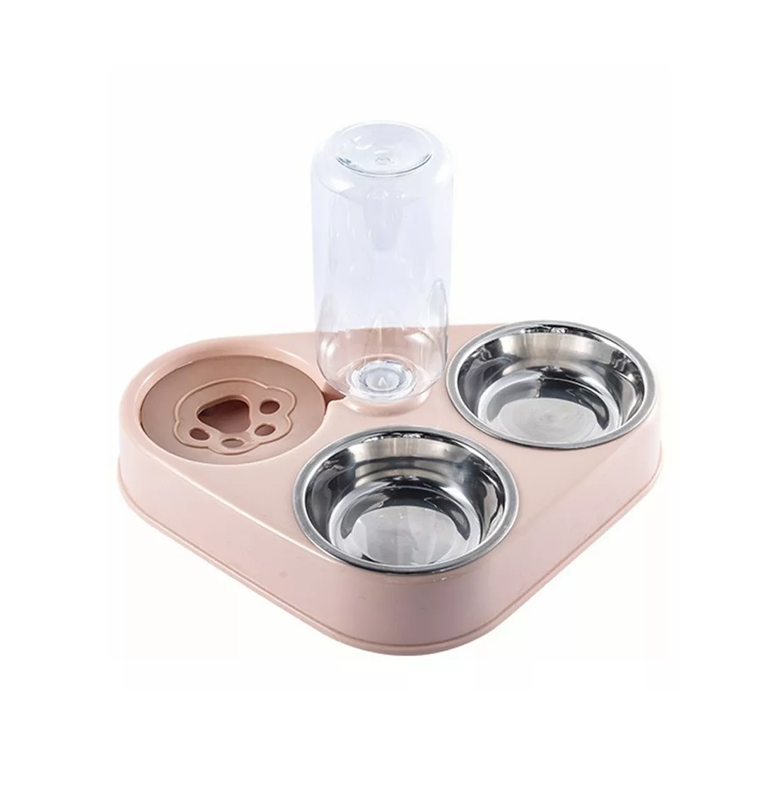 Dispensador BELUG color Rosa Bebedero y Alimento Automático para Mascotas