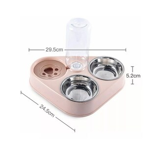 Foto 5 | Dispensador BELUG color Rosa Bebedero y Alimento Automático para Mascotas