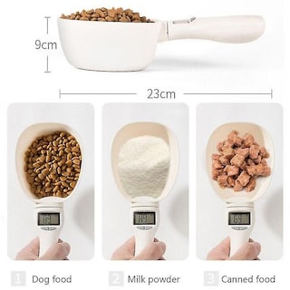 Foto 2 | Báscula De Comida Para Mascotas Para Perros Y Gatos, Cuenco Y Cuchara Huoguo - Venta Internacional.