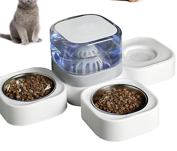 Dispensador De Agua Para Mascotas Huoguo 1.8l Con 2 Tazones De Acero Inoxidable - Venta Internacional.