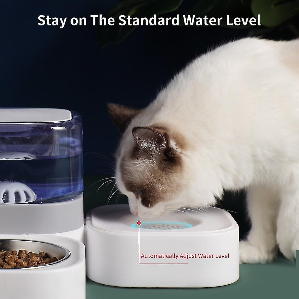 Foto 5 pulgar | Dispensador De Agua Para Mascotas Huoguo 1.8l Con 2 Tazones De Acero Inoxidable - Venta Internacional.