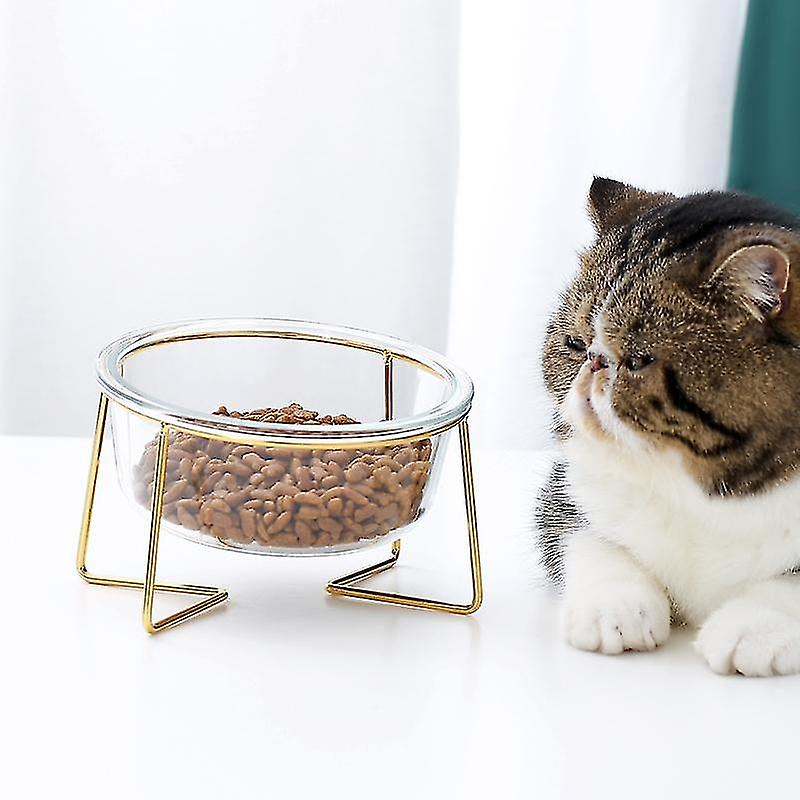Foto 5 pulgar | Dispensador De Comida, Cuenco Para Gatos, Alimentador De Agua De Vidrio, 17,8 Cm, Huoguo - Venta Internacional.