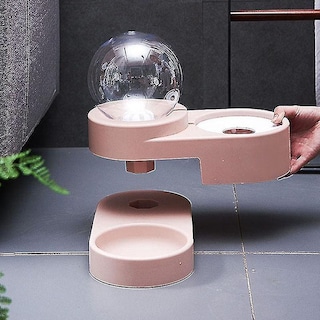 Foto 2 | Dispensador De Comida Automático Huoguo Para Mascotas Y Gatos, 1,8 L, Rosa - Venta Internacional.