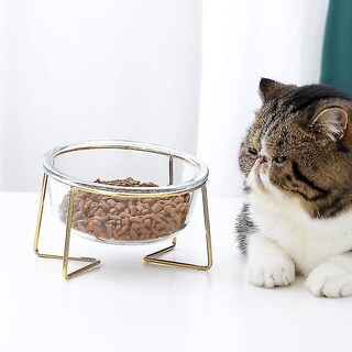 Foto 4 | Dispensador De Comida, Cuenco De Vidrio Para Gatos, Alimentador De Agua, 17,8 Cm, Huoguo - Venta Internacional.