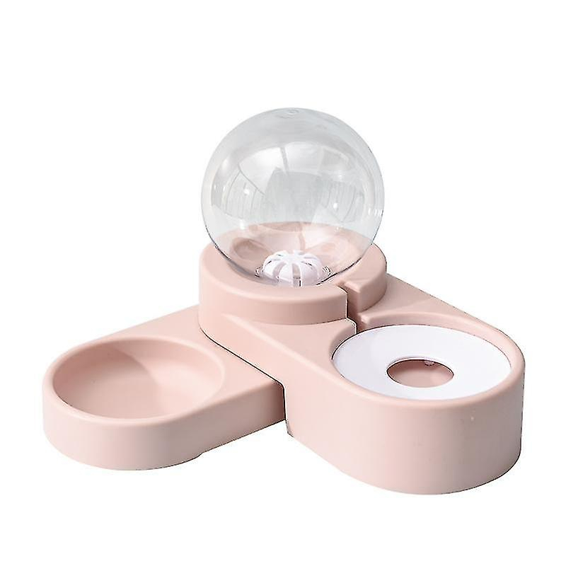 Dispensador De Comida Huoguo Para Mascotas, Perros Y Gatos, Cuenco De Agua De 1,8 L, Color Rosa - Venta Internacional.