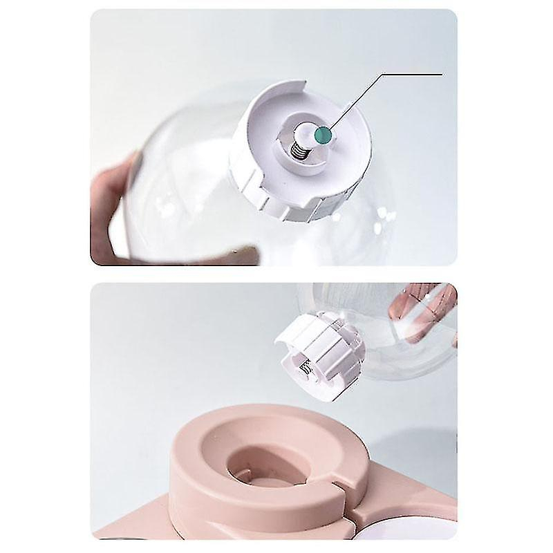 Foto 4 pulgar | Dispensador De Comida Huoguo Para Mascotas, Perros Y Gatos, Cuenco De Agua De 1,8 L, Color Rosa - Venta Internacional.