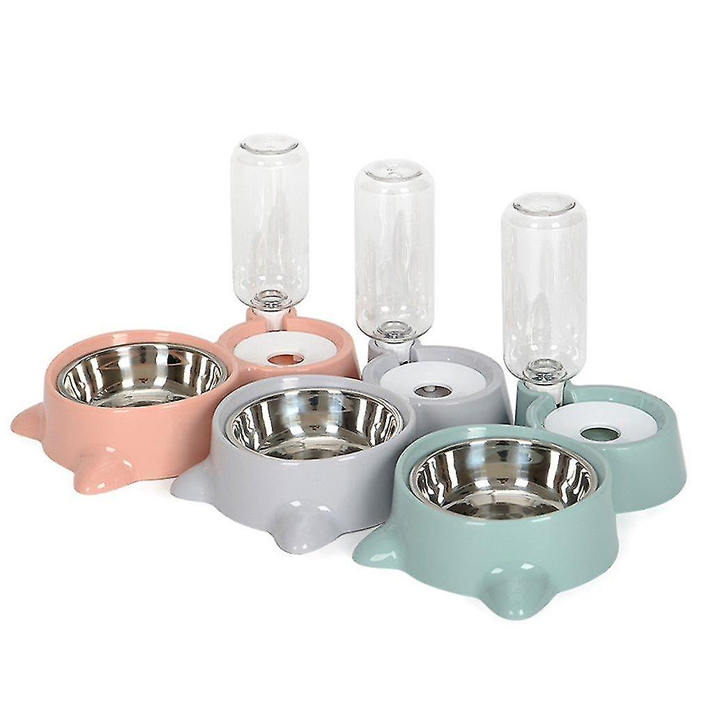 Foto 5 pulgar | Comedero Automático Para Mascotas Sanlin Beans, Doble Acero Inoxidable - Venta Internacional.