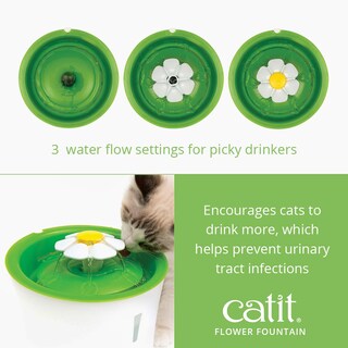 Foto 3 | Fuente De Agua Potable Cat Catit Flower De 3 Litros Con Filtro Verde - Venta Internacional.