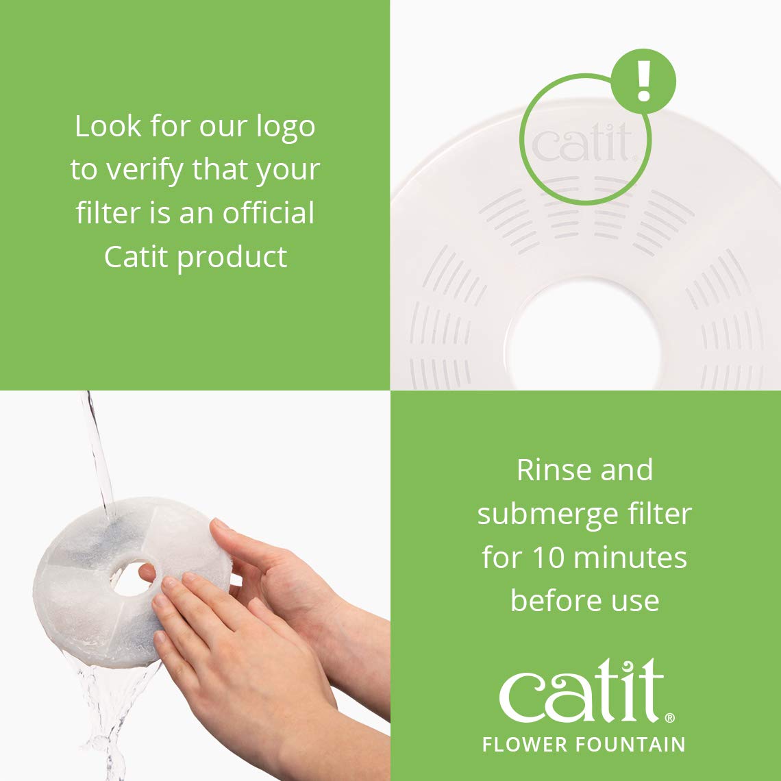 Foto 6 pulgar | Fuente De Agua Potable Cat Catit Flower De 3 Litros Con Filtro Verde - Venta Internacional.