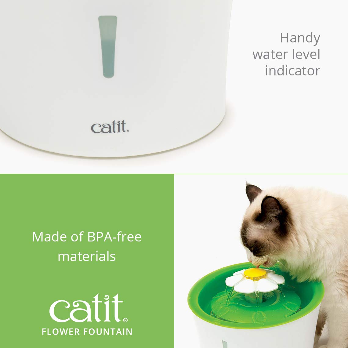 Foto 7 pulgar | Fuente De Agua Potable Cat Catit Flower De 3 Litros Con Filtro Verde - Venta Internacional.